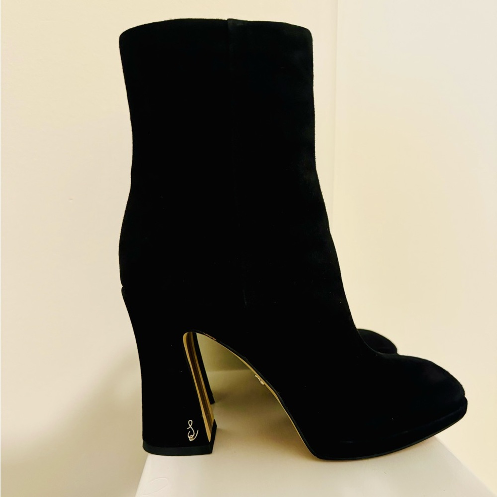 Sam Edelman Black Suede Ankle Boots